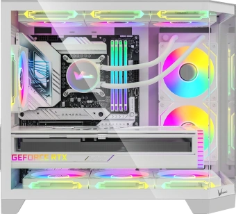 Корпус Formula Crystal Z6M Floe белый без БП ATX 4x120mm 2xUSB3.0 audio bott PSU - купить недорого с доставкой в интернет-магазине