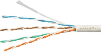 Кабель информационный Cabeus UTP-4P-CAT.5E-SOLID-GY-100 кат.5E U/UTP 4 пары PVC внутренний 100м серый - купить недорого с доставкой в интернет-магазине