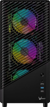 Корпус Formula Mana Geometry черный без БП ATX 3x120mm 1xUSB3.0 1xUSB3.1 audio bott PSU - купить недорого с доставкой в интернет-магазине