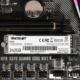 Накопитель SSD Patriot PCIe 3.0 x4 240GB P310P240GM28 P310 M.2 2280 - купить недорого с доставкой в интернет-магазине