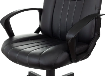 Кресло руководителя Бюрократ T-898 черный Leather Black экокожа крестов. пластик - купить недорого с доставкой в интернет-магазине