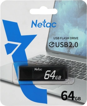 Флеш Диск Netac 64GB U351 NT03U351N-064G-20BK USB2.0 черный - купить недорого с доставкой в интернет-магазине