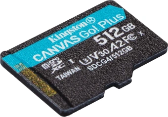 Флеш карта microSDXC 512GB Kingston SDCG4/512GBSP Canvas Go! Plus V30 A2 w/o adapter - купить недорого с доставкой в интернет-магазине