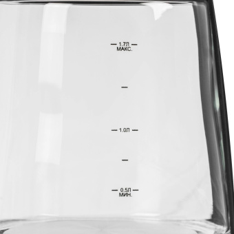 Чайник электрический Galaxy Line GL 0558 1.7л. 2200Вт нержавеющая сталь/черный корпус: стекло/пластик (ГЛ0558Л) - купить недорого с доставкой в интернет-магазине
