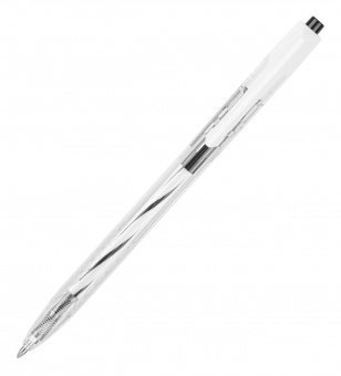 Ручка шариков. автоматическая Deli Arrow EQ24-BK прозрачный/белый d=0.7мм черн. черн. - купить недорого с доставкой в интернет-магазине