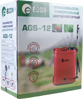 Опрыскиватель Edon AGS-12 аккум. наполь.ранц. 12л красный (24996) - купить недорого с доставкой в интернет-магазине