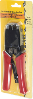 Инструмент обжимной ITK TM1-B11V для RJ-45/RJ-12/RJ-11 (упак:1шт) красный - купить недорого с доставкой в интернет-магазине