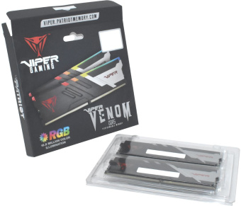 Память DDR5 2x32Gb 5600MHz Patriot PVVR564G560C40K Viper Venom RGB RTL Gaming PC5-44800 CL40 DIMM 288-pin 1.35В kit с радиатором Ret - купить недорого с доставкой в интернет-магазине