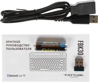 Клавиатура A4Tech FBK30 розовый USB беспроводная BT/Radio slim Multimedia (FBK30 RASPBERRY) - купить недорого с доставкой в интернет-магазине