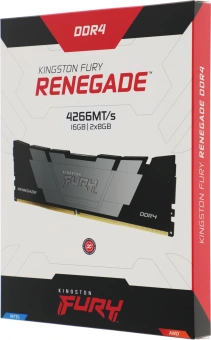 Память DDR4 2x8GB 4266MHz Kingston KF442C19RB2K2/16 Fury Renegade Black RTL Gaming PC4-34100 CL19 DIMM 288-pin 1.4В single rank с радиатором Ret - купить недорого с доставкой в интернет-магазине