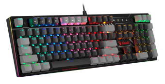 Клавиатура A4Tech B808N механическая черный/серый USB for gamer LED (B808N (RAVEN)) кабель 1.8м - купить недорого с доставкой в интернет-магазине