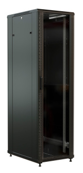 Шкаф серверный WRline (WR-TT-4268-AS-RAL9004) напольный 42U 600x800мм пер.дв.стекл задн.дв.стал.лист 2 бок.пан. 800кг черный 710мм 2055мм IP20 сталь - купить недорого с доставкой в интернет-магазине