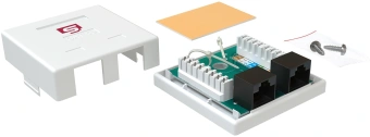 Розетка Sysmatrix SB 25EU.WH комп.RJ45 2 кат.5E UTP бел. - купить недорого с доставкой в интернет-магазине