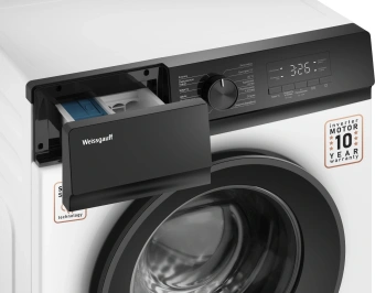 Стиральная машина Weissgauff WM 39106 Inverter Steam класс: A++ загр.фронтальная макс.:6кг белый инвертор - купить недорого с доставкой в интернет-магазине