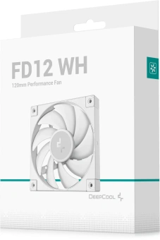 Вентилятор для корпуса Deepcool FD12 120х120x25 белый 4-pin 26.9дБ (R-FD12-WHNPN1-G) Ret - купить недорого с доставкой в интернет-магазине