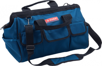 Сумка для инструментов Зубр Эксперт 38645-17 20л 17карм. синий/черный - купить недорого с доставкой в интернет-магазине