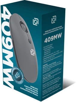 Мышь Оклик 409MW графитовый оптическая 1600dpi silent беспров. BT/Radio USB для ноутбука 4but (2007545) - купить недорого с доставкой в интернет-магазине