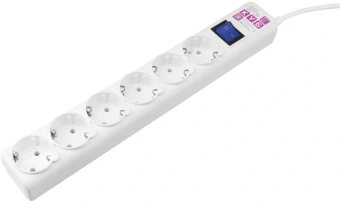 Сетевой фильтр Powercube SPG6-16-1,9M 1.9м (6 розеток) белый (коробка) - купить недорого с доставкой в интернет-магазине