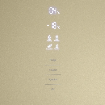 Холодильник Maunfeld MFF200NFBG Inverter 2-хкамерн. бежевый инвертер - купить недорого с доставкой в интернет-магазине