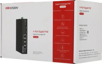 Коммутатор Hikvision DS-3T0506HP-E/HS 4x1Гбит/с 2SFP 3PoE+ 1PoE++ 60W неуправляемый - купить недорого с доставкой в интернет-магазине
