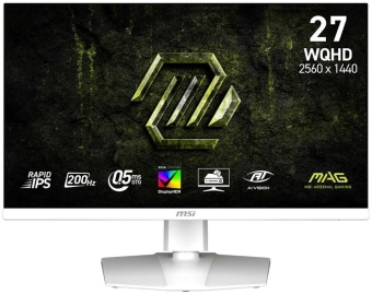 Монитор MSI 27" Mag 274QRFW E20 белый IPS LED 16:9 HDMI матовая HAS Piv 300cd 178гр/178гр 2560x1440 200Hz DP Quad 2K (1440p) 6.9кг - купить недорого с доставкой в интернет-магазине