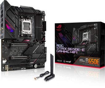 Материнская плата Asus ROG STRIX B650E-E GAMING WIFI SocketAM5 AMD B650 4xDDR5 ATX AC`97 8ch(7.1) 2.5Gg RAID+HDMI+DP - купить недорого с доставкой в интернет-магазине