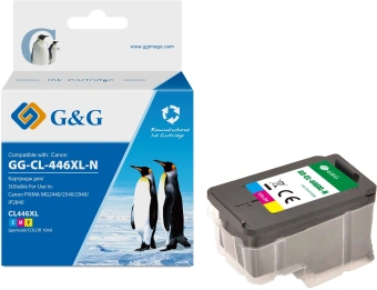 Картридж струйный G&G GG-CL-446XL-N CL-446 голубой/пурпурный/желтый (15мл) для Canon PIXMA MX494; MG2440/2545S/2940/2540/2540S/3040;iP2840;TS204/304/3140/3340;TR4540 - купить недорого с доставкой в интернет-магазине