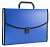 Портфель Бюрократ -BPP6LBLUE 6 отдел. A4 с окантовкой пластик 0.7мм синий