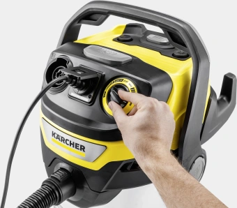 Строительный пылесос Karcher WD 6 P S V-30/6/22/T 1300Вт (уборка: сухая/влажная/выдув/сбор воды) желтый - купить недорого с доставкой в интернет-магазине