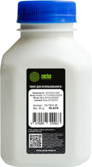 Тонер Cactus CS-TSG1-85 черный флакон 85гр. для принтера Samsung MLT-D119S/MLT-D115S/SCX-4200D3/MLT-D117S - купить недорого с доставкой в интернет-магазине