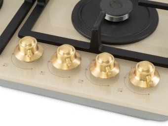 Газовая варочная поверхность Hyundai HHG 6436 BE бежевый - купить недорого с доставкой в интернет-магазине