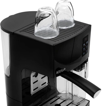 Кофеварка рожковая Kitfort КТ-743 1400Вт черный - купить недорого с доставкой в интернет-магазине
