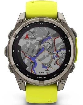 Смарт-часы Garmin Fenix 8 Solar 51мм 1.4" MIP корп.серебристый рем.желтый (010-02907-21) - купить недорого с доставкой в интернет-магазине