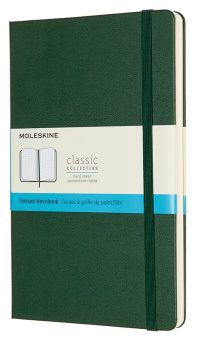 Блокнот Moleskine CLASSIC QP066K15 Large 130х210мм 240стр. пунктир твердая обложка зеленый - купить недорого с доставкой в интернет-магазине