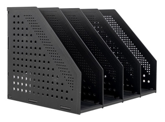 Лоток вертикальный Deli 78996DK-GREY 4отд. складной A4 332x256x243мм темно-серый пластик - купить недорого с доставкой в интернет-магазине