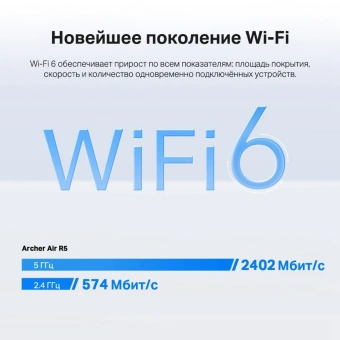 Роутер беспроводной TP-Link Archer Air R5 AX3000 10/100/1000BASE-TX белый - купить недорого с доставкой в интернет-магазине