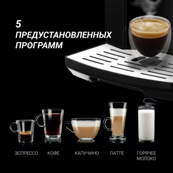 Кофемашина Polaris PACM 2055AC 1450Вт черный/серебристый - купить недорого с доставкой в интернет-магазине