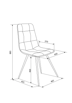 Стул для дома Бюрократ CH-K1_4 комплект 4шт черный Holland 75 металл черный на ножках (CH-K1_1/HL75_4) - купить недорого с доставкой в интернет-магазине