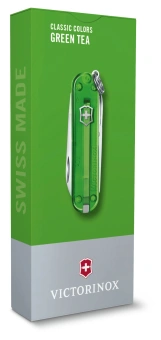 Нож перочинный Victorinox Classic SD Green Tea (0.6223.T41G) 58мм 7функц. подар.коробка - купить недорого с доставкой в интернет-магазине