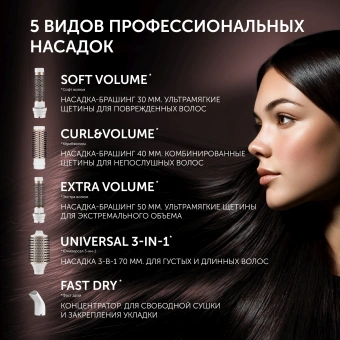 Фен-щетка Polaris PHSB 1214Mi 1200Вт белый/розовое золото (022111) - купить недорого с доставкой в интернет-магазине