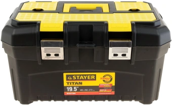 Ящик для инструментов Stayer Master 38016-19 32л 1отд. черный/желтый - купить недорого с доставкой в интернет-магазине