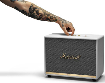 Колонка порт. Marshall Woburn II белый/золотистый 130W 2.1 BT/3.5Jack 10м - купить недорого с доставкой в интернет-магазине