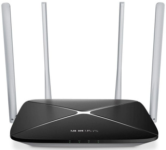 Роутер беспроводной Mercusys AC12 AC1200 10/100BASE-TX черный - купить недорого с доставкой в интернет-магазине