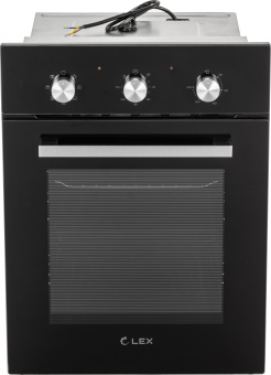 Духовой шкаф Электрический Lex EDM 4570 BL стекло черное - купить недорого с доставкой в интернет-магазине