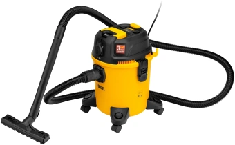 Строительный пылесос Denzel RVC20 1400Вт (уборка: сухая/сбор воды/выдув) желтый - купить недорого с доставкой в интернет-магазине