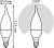 Лампа светодиодная Gauss 6.5Вт цок.:E14 свеча 220B 3000K св.свеч.бел.теп. (упак.:10шт) (104101107)