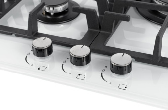 Газовая варочная поверхность Weissgauff HGG 451 WFh белый - купить недорого с доставкой в интернет-магазине