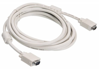 Кабель Buro CAB016S-5M VGA (m) VGA (m) 5м феррит.кольца серый - купить недорого с доставкой в интернет-магазине