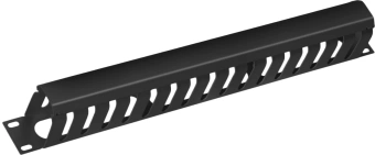 Кабельный органайзер горизонтальный Cabeus JB07-1U-BK односторонний кольца 1U шир.:19" глуб.:70мм - купить недорого с доставкой в интернет-магазине