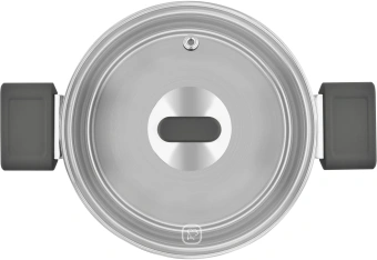 Кастрюля Rondell Quadro RDS-1597 5.1л. d=24см (с крышкой) стальной - купить недорого с доставкой в интернет-магазине